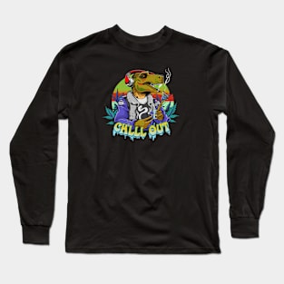 Raptor Rhythms: Hip-Hop Fashion Vibe Long Sleeve T-Shirt